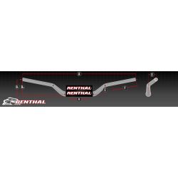 RENTHAL KIEROWNICA 1,1/8 CALA (28,6MM) MX TWINWALL 998 HANDLEBAR GREY 