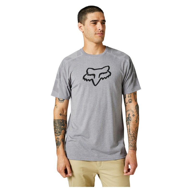 T-SHIRT FOX DVIDE TECH HEATHER GRAPHITHE  ENDURO CROSS