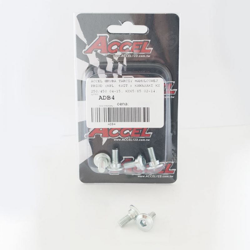 ACCEL ŚRUBY TARCZY HAMULCOWEJ PRZÓD (KPL. 4SZT.-M6) KAWASAKI KXF 250