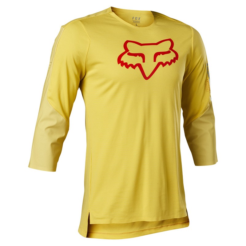 KOSZULKA ROWEROWA FOX FLEXAIR 3/4 DELTA PEAR YELLOW  ENDURO CROSS