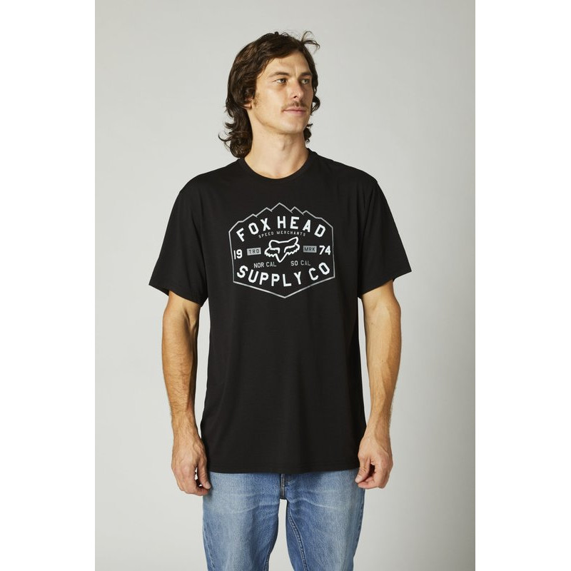 T-SHIRT FOX BACKBONE TECH BLACK  ENDURO CROSS
