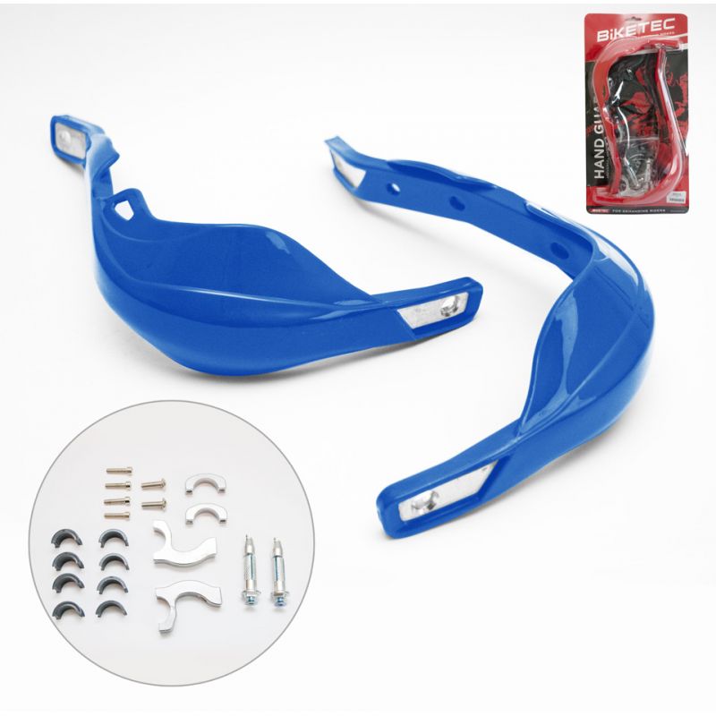 BIKETEC PARTS OSŁONY RĄK (HANDBARY) ALU KOLOR NIEBIESKI (Z MOCOWANIA