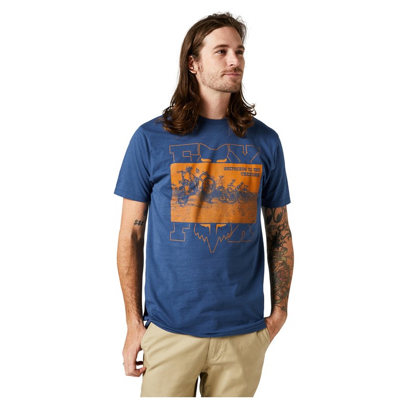 T-SHIRT FOX HEAD SPLITTER PREMIUM DARK INDIGO  ENDURO CROSS