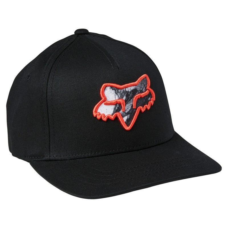 CZAPKA Z DASZKIEM FOX JUNIOR KARRERA FLEXFIT BLACK  ENDURO CROSS
