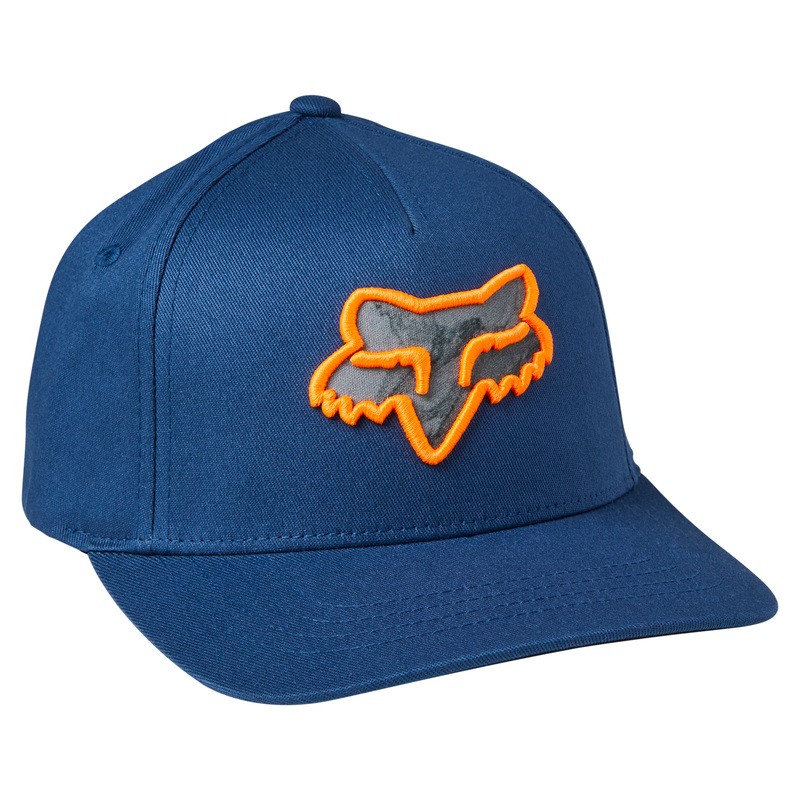 CZAPKA Z DASZKIEM FOX JUNIOR KARRERA FLEXFIT DARK INDIGO  ENDURO CROSS