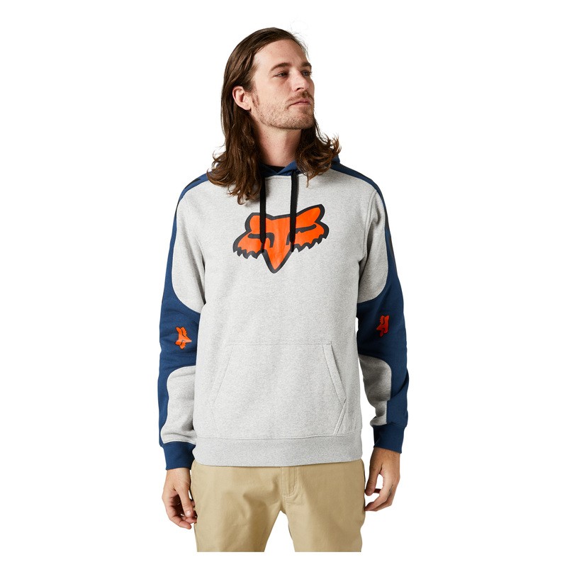 BLUZA Z KAPTUREM FOX KARRERA LIGHT HEATHER GREY  ENDURO CROSS