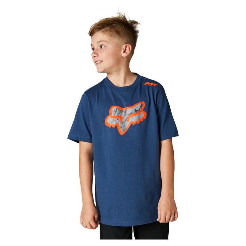T-SHIRT FOX JUNIOR KARRERA HEAD DARK INDIGO  ENDURO CROSS