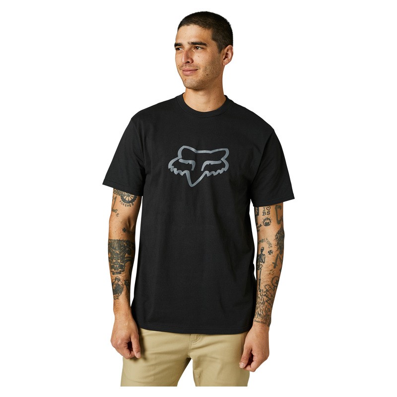 T-SHIRT FOX LEGACY FOX HEAD BLACK/BLACK  ENDURO CROSS