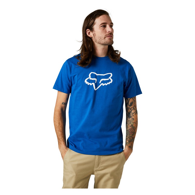 T-SHIRT FOX LEGACY FOX HEAD ROY BLUE  ENDURO CROSS