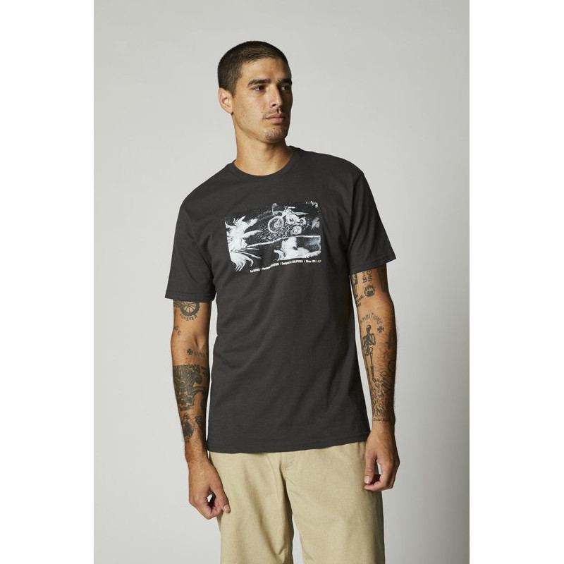 T-SHIRT FOX BAD TRIP PREMIUM BLACK VINTAGE  ENDURO CROSS
