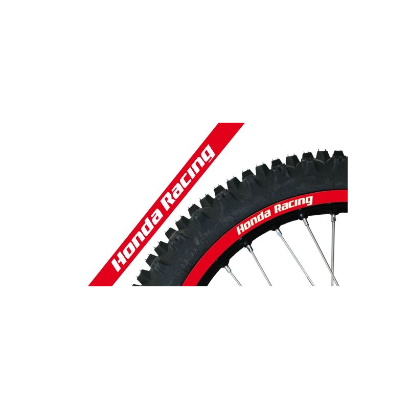 BLACKBIRD KOMPLET NAKLEJEK (OKLEIN) NA FELGI HONDA RACING KOLOR CZERWO