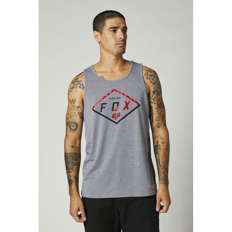 KOSZULKA FOX BEZ RĘKAWÓW BADGE TECH HEATHER GRAPHITE  ENDURO CROSS
