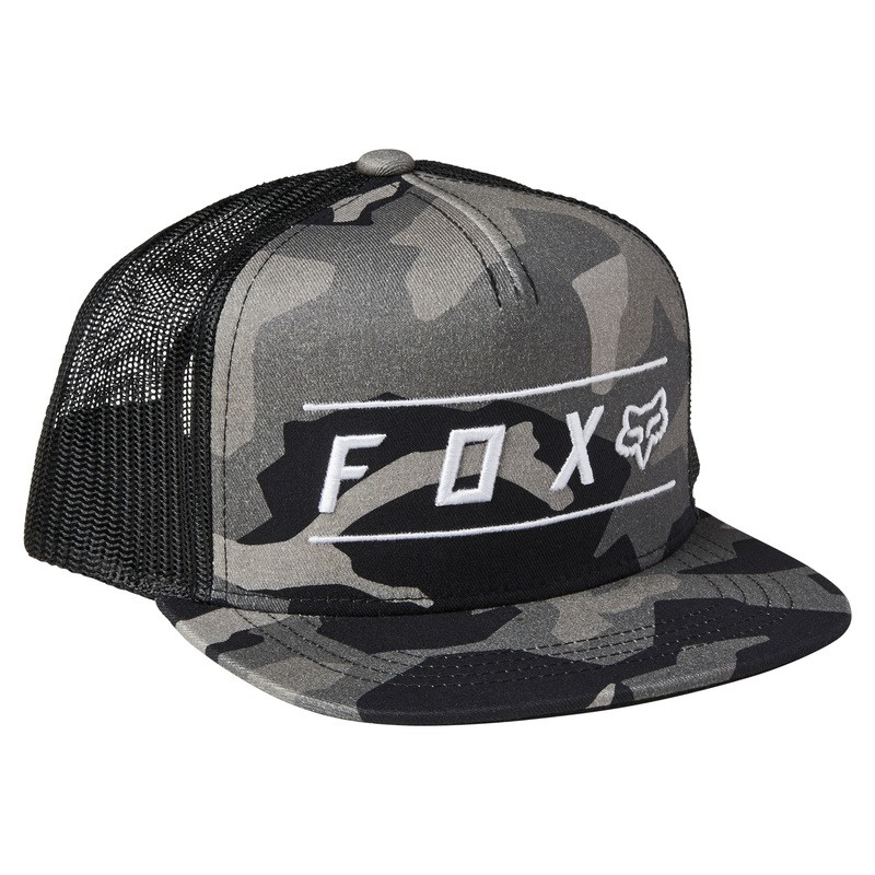 CZAPKA Z DASZKIEM FOX JUNIOR PINNACLE SNAPBACK MESH BLACK CAMO  ENDURO CROSS