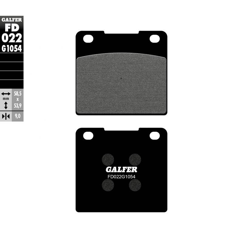 GALFER KLOCKI HAMULCOWE KH036 PÓŁMETALICZNE
