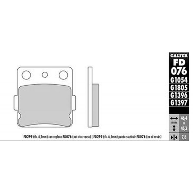 GALFER KLOCKI HAMULCOWE KH084 PÓŁMETALICZNE (GRUBOŚĆ 7,8MM) (OFERT