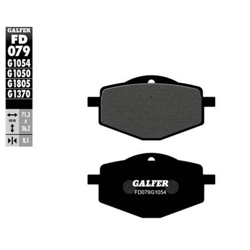 GALFER KLOCKI HAMULCOWE KH101 PÓŁMETALICZNE (OFERTA SPECJALNA) WYPRZ