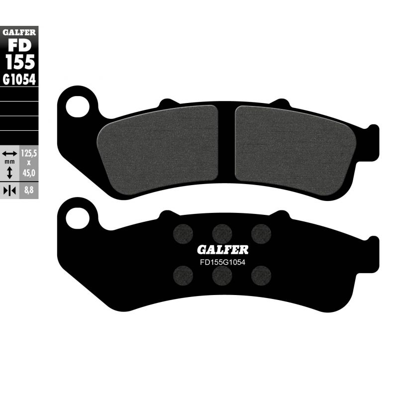 GALFER KLOCKI HAMULCOWE KH189 PÓŁMETALICZNE