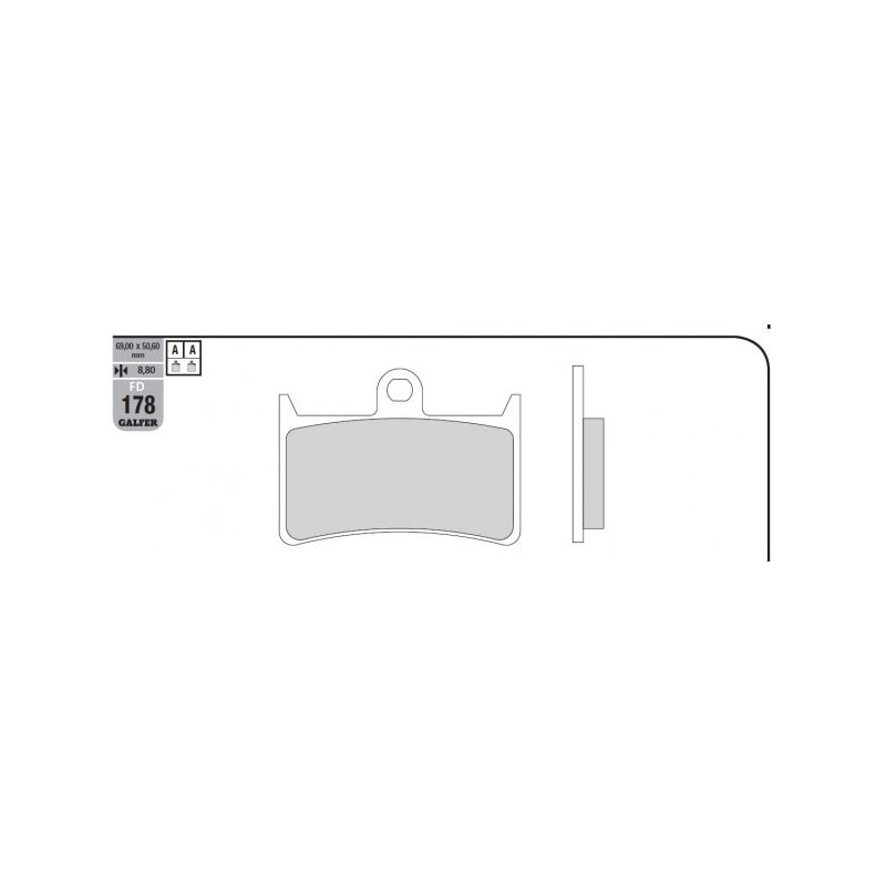 GALFER KLOCKI HAMULCOWE KH252 / KH380 PÓŁMETALICZNE (OFERTA SPECJALN