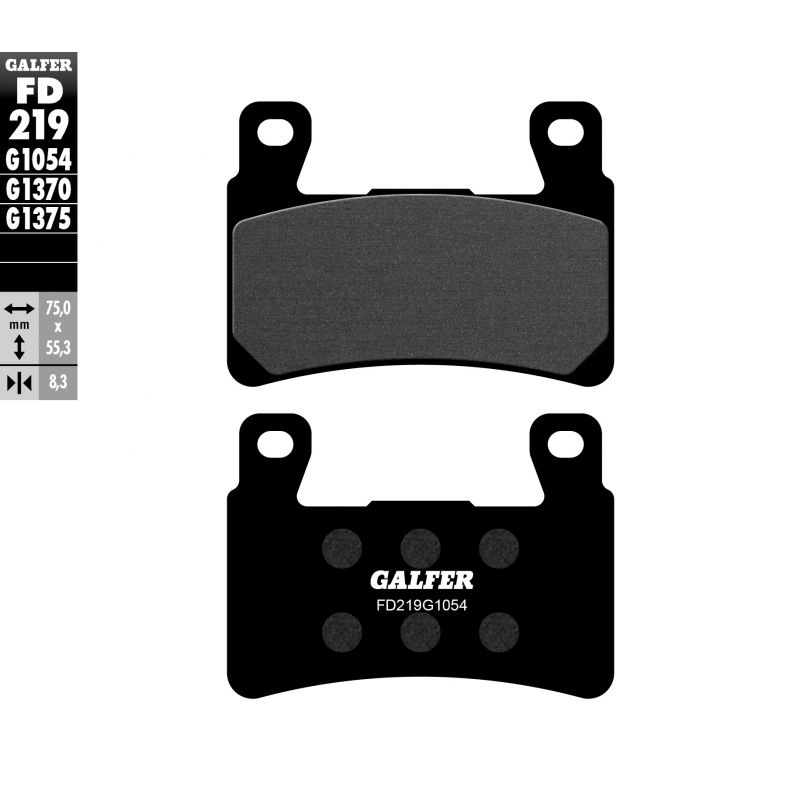 GALFER KLOCKI HAMULCOWE KH265 / KH296 PÓŁMETALICZNE