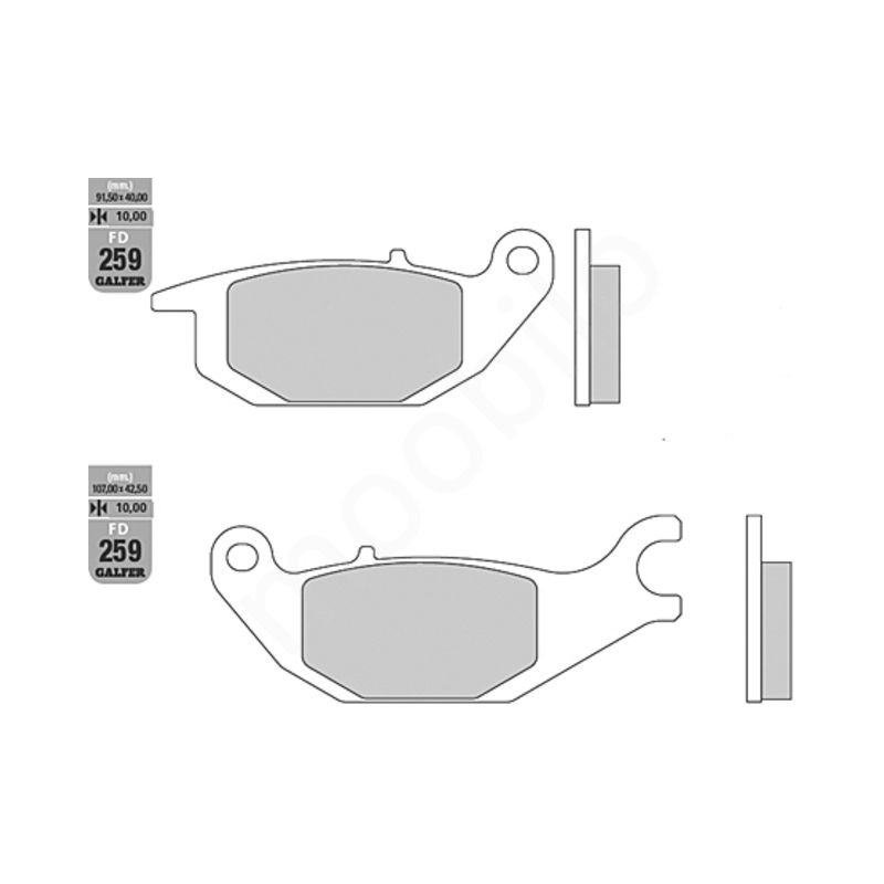 GALFER KLOCKI HAMULCOWE KH343 PÓŁMETALICZNE (OFERTA SPECJALNA) WYPRZ