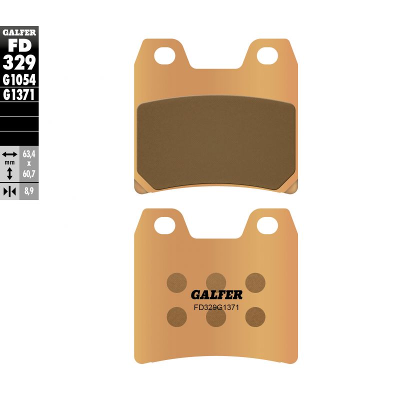 GALFER KLOCKI HAMULCOWE KH348 SPIEK METALICZNY (ZŁOTE) STREET YAMAHA 