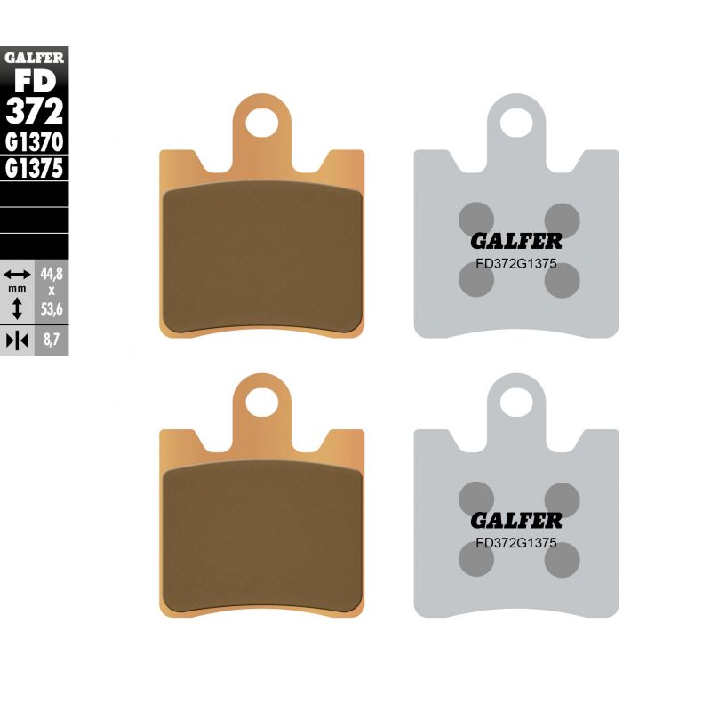 GALFER KLOCKI HAMULCOWE KH423/4 SPIEK METALICZNY (ZŁOTE) SPORT
