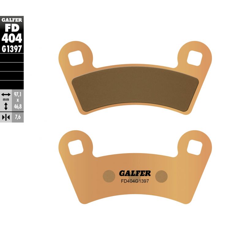 GALFER KLOCKI HAMULCOWE KH456 SPIEK METALICZNY (ZŁOTE) ATV POLARIS PR