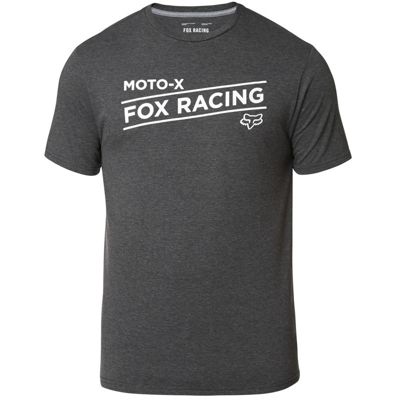 T-SHIRT FOX BANNER TECH HEATHER BLACK  ENDURO CROSS