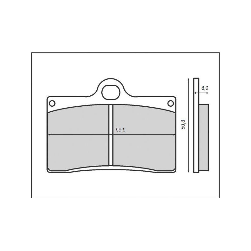BRENTA KLOCKI HAMULCOWE KH095 (ORGANIC) BREMBO, PRZÓD