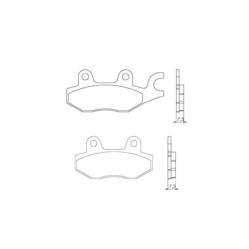 BRENTA KLOCKI HAMULCOWE KH165 / KH215 SPIEK METALICZNY (ZŁOTE) (FT 40