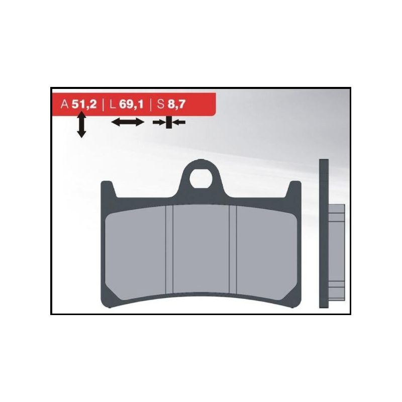 BRENTA KLOCKI HAMULCOWE KH252 / KH380 SPIEK METALICZNY (ZŁOTE) (FT 40