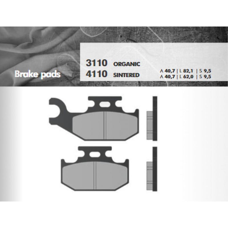 BRENTA KLOCKI HAMULCOWE KH317 / KH414 SPIEK METALICZNY (ZŁOTE) (GRUBO