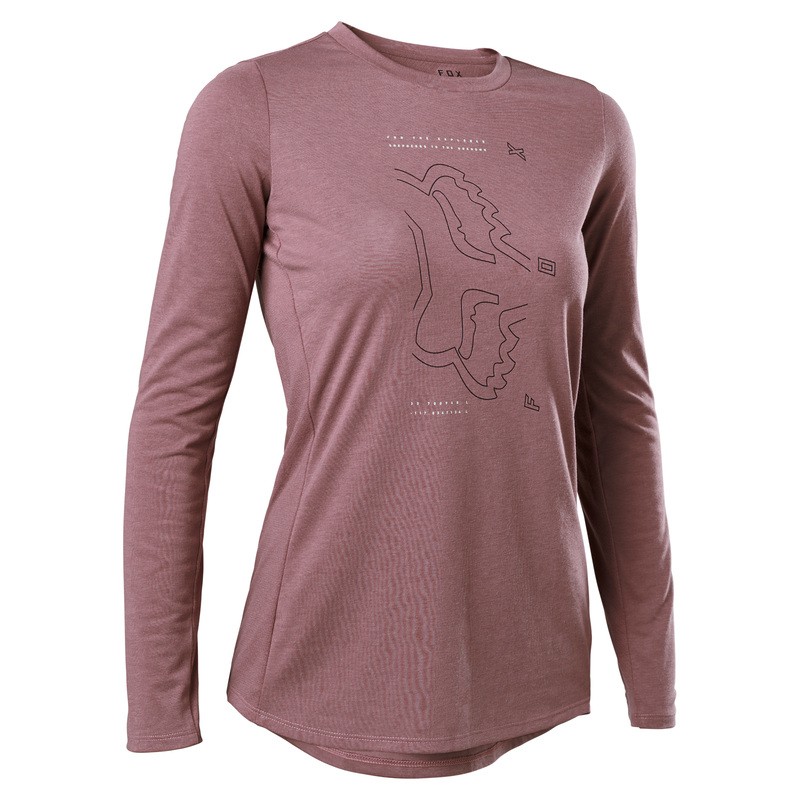 KOSZULKA ROWEROWA Z DŁUGIM RĘKAWEM FOX LADY RANGER DR PLUM PERFECT  ENDURO CROSS
