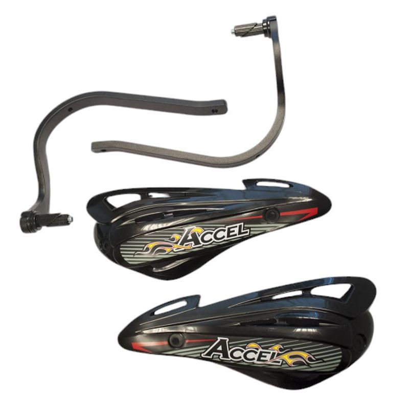 ACCEL OSŁONY RĄK (HANDBARY) Z MOCOWANIEM ALUMINIOWYM ATV (22+28MM) (