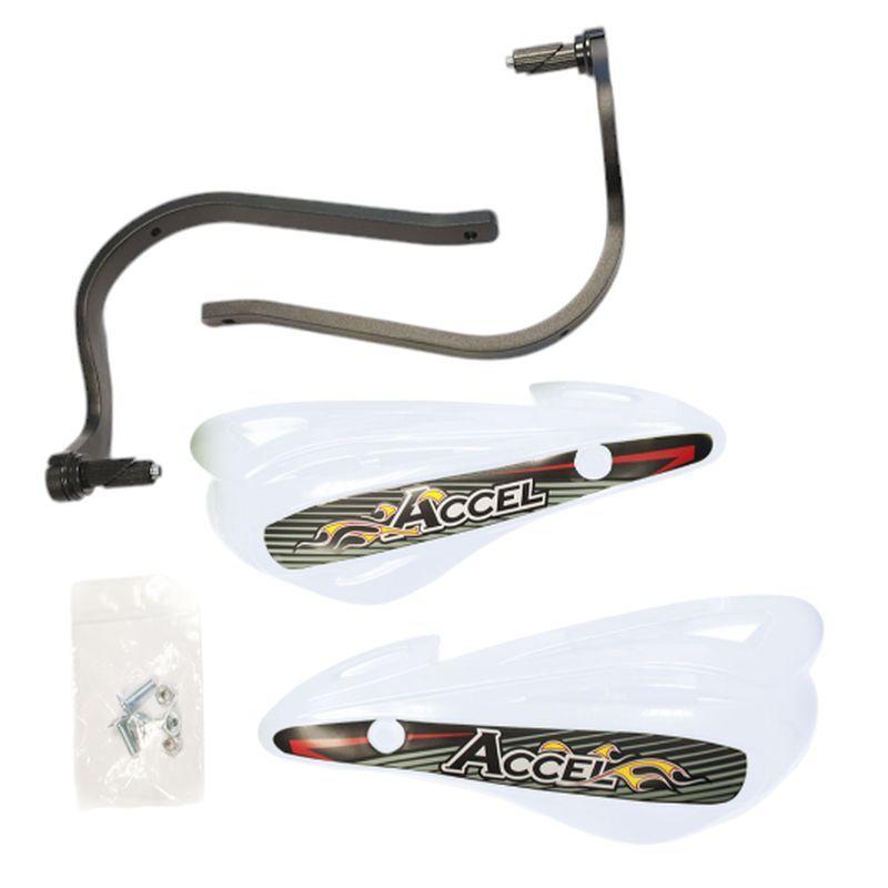 ACCEL OSŁONY RĄK (HANDBARY) Z MOCOWANIEM ALUMINIOWYM ATV (22+28MM) (