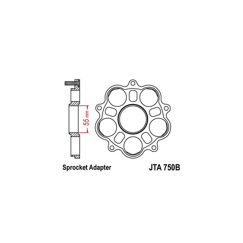 JT ADAPTER ZĘBATKI TYLNEJ DUCATI 748/796/800/848/916/1000/1100