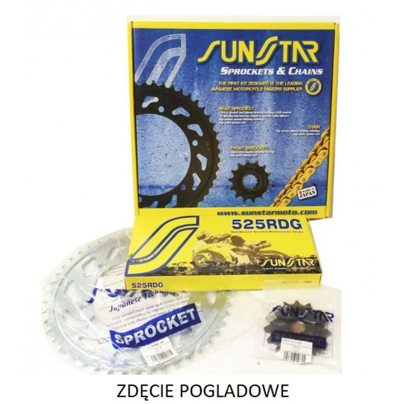 SUNSTAR ZESTAW NAPĘDOWY SUZUKI DL 650 V-STROM 07-11/ ABS 07-12 STANDA