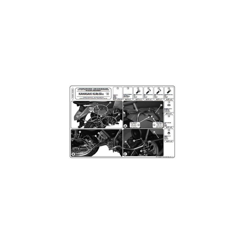 KAPPA STELAŻ KUFRA CENTRALNEGO KAWASAKI KLR 650 (07-15) ( BEZ PŁYTY 