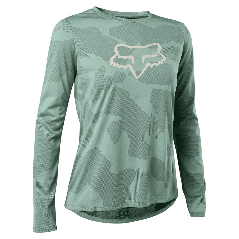 KOSZULKA ROWEROWA Z DŁUGIM RĘKAWEM FOX LADY RANGER TRU DRI EUCALYPTUS  ENDURO CROSS