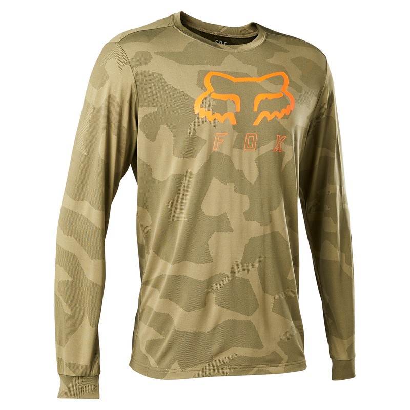 KOSZULKA ROWEROWA Z DŁUGIM RĘKAWEM FOX RANGER TRU DRI BARK  ENDURO CROSS
