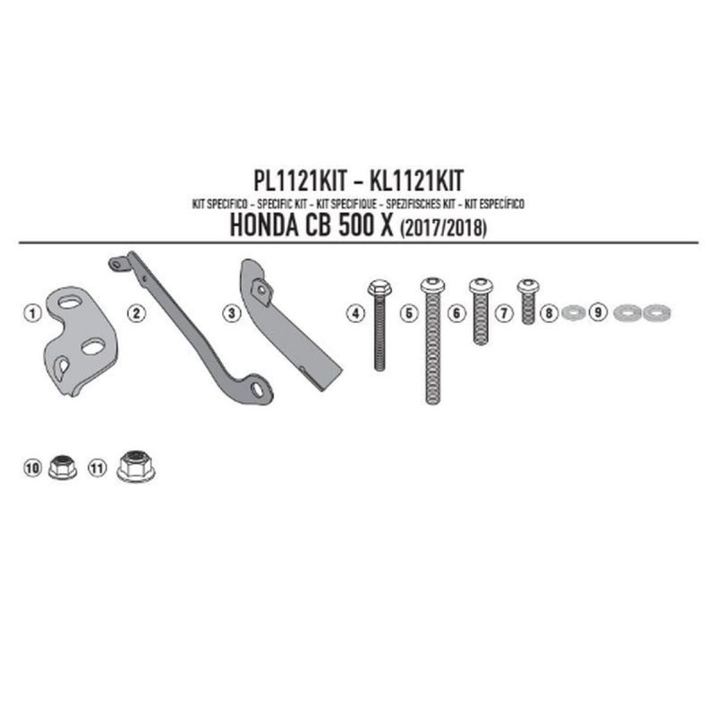 KAPPA ADAPTER DO ZAMONTOWANIA STELAŻA BOCZNEGO KL1121, KLX1121 HONDA 