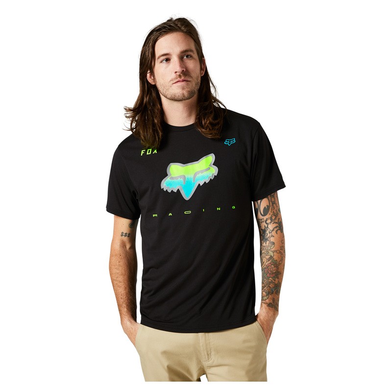 T-SHIRT FOX RKANE HEAD TECH BLACK  ENDURO CROSS