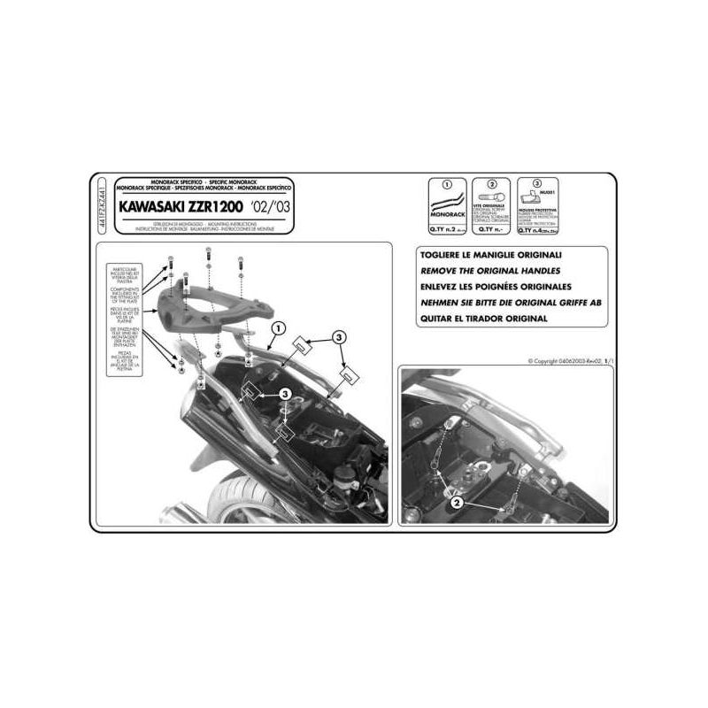 KAPPA STELAŻ KUFRA CENTRALNEGO KAWASAKI ZZR 1200 (02-05) ( BEZ PŁYTY