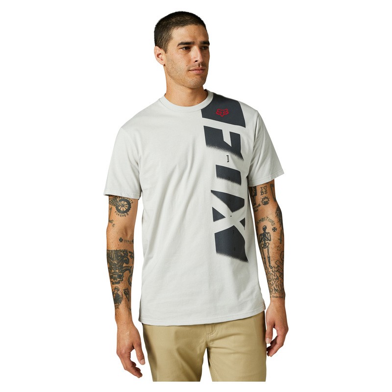 T-SHIRT FOX RKANE SIDE PREMIUM LIGHT GREY  ENDURO CROSS