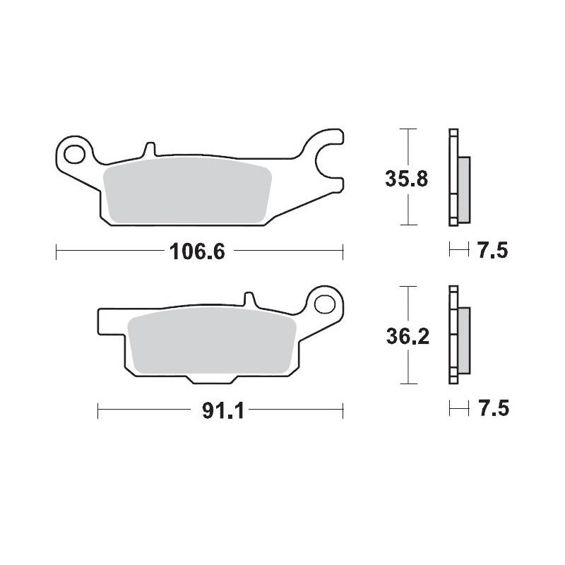 MOTO-MASTER KLOCKI HAMULCOWE KH443 SINTER METAL OEM: 11 (SINTERPRO RAC