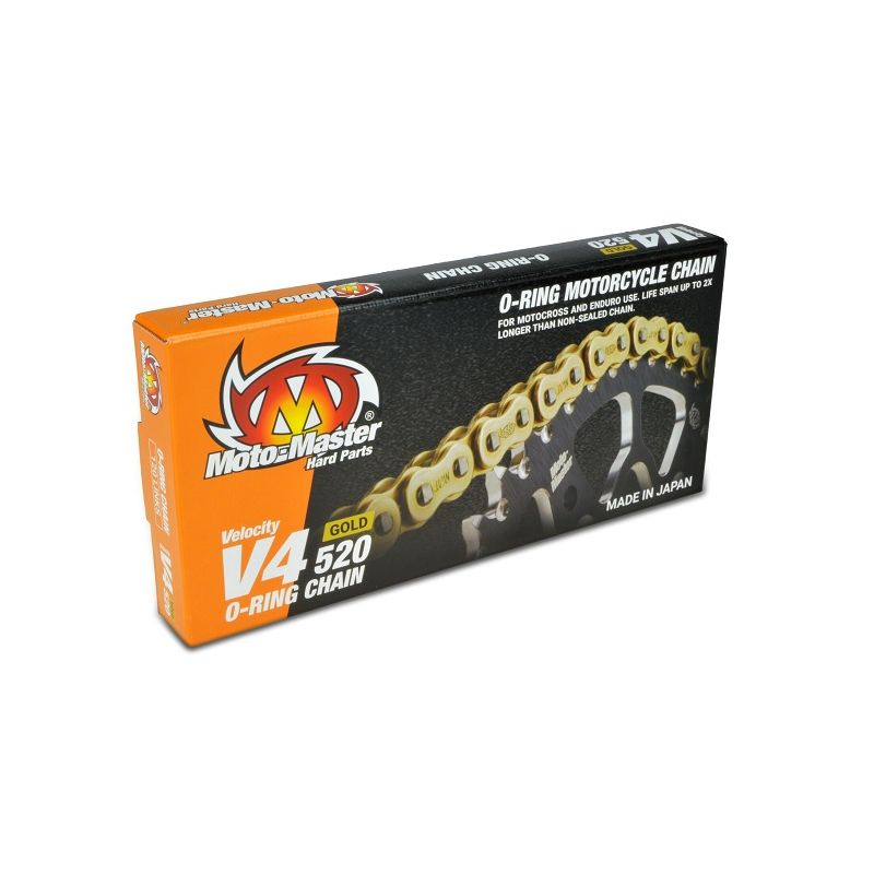 MOTO-MASTER ŁAŃCUCH NAPĘDOWY V4-520G O-RING GOLD CHAIN ŁAŃCUCH NA