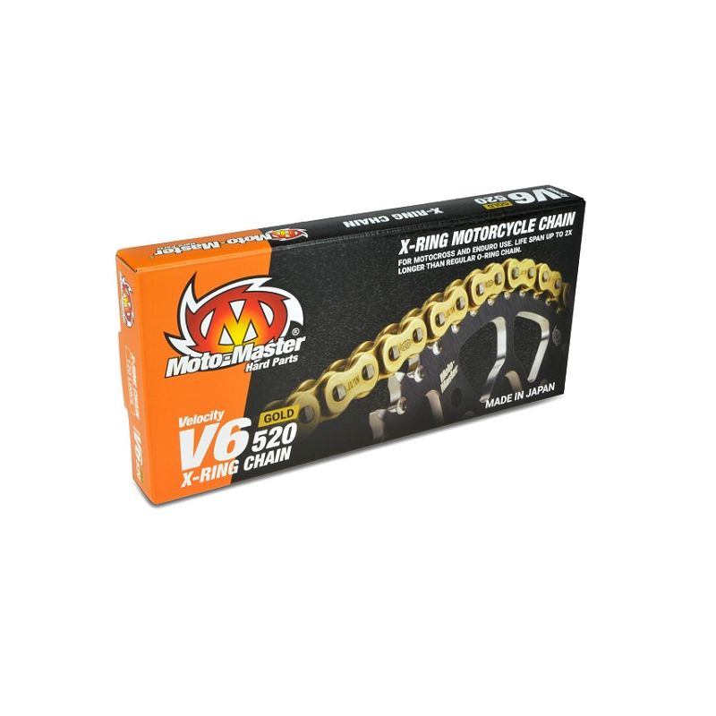 MOTO-MASTER ŁAŃCUCH NAPĘDOWY V6-520G X-RING GOLD CHAIN ŁAŃCUCH NA