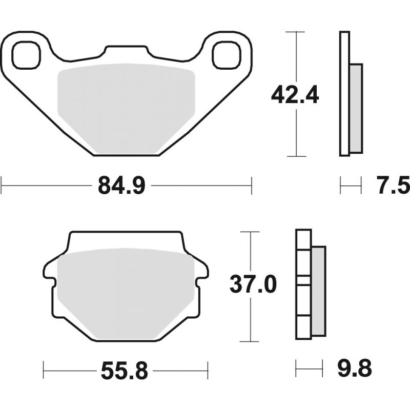 TRW ZF KLOCKI HAMULCOWE KH67 SINTER OFFROAD APRILIA PEGASO 650 91-00, 