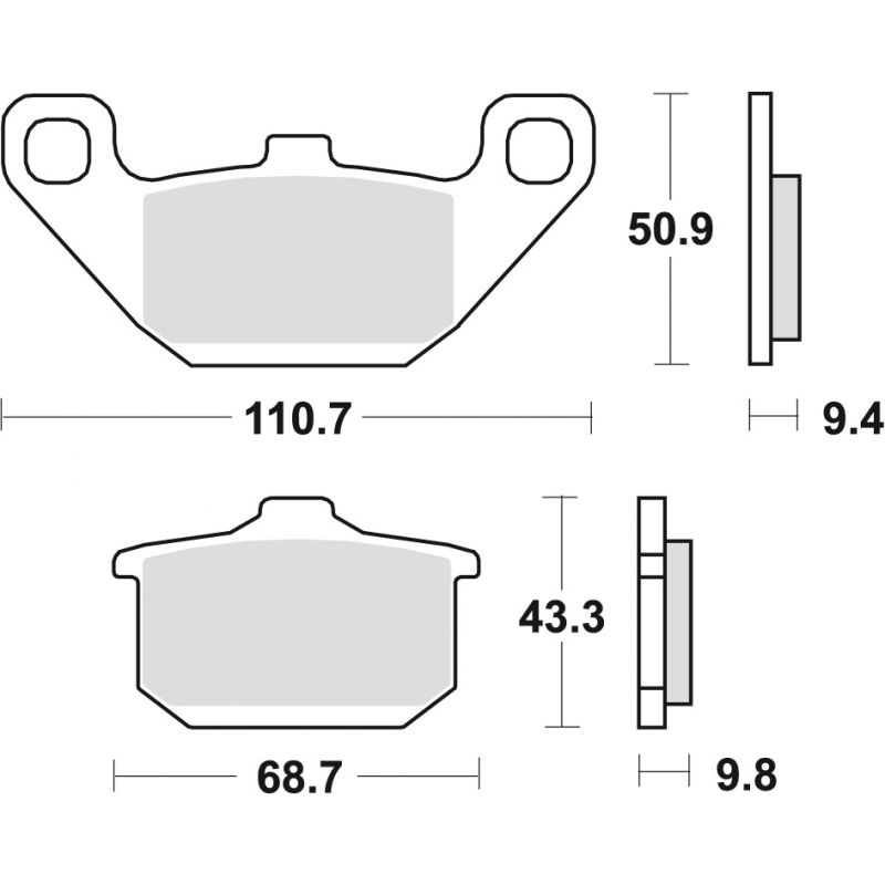 TRW ZF KLOCKI HAMULCOWE KH85 ORGANIC KAWASAKI EN 500 90-03, GPZ 600 85