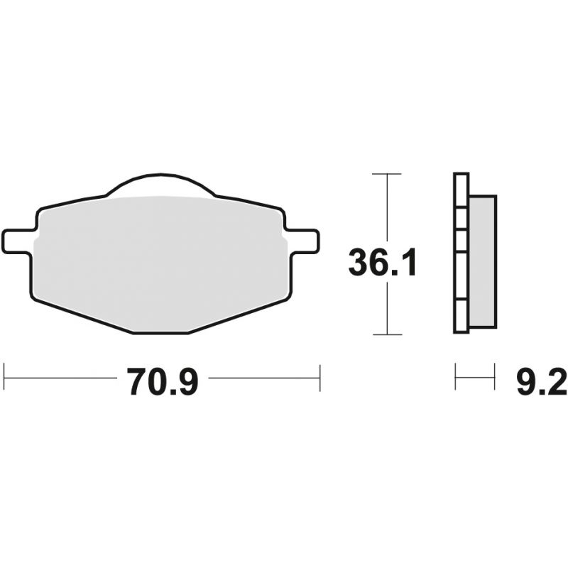 TRW ZF KLOCKI HAMULCOWE KH101 ORGANIC YAMAHA TDR 50 88-02, DT 80 85-97